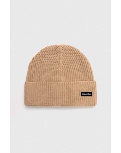 Шапка из смесовой шерсти, бежевый Calvin klein