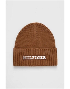 Шапка из смесовой шерсти, коричневый Tommy hilfiger