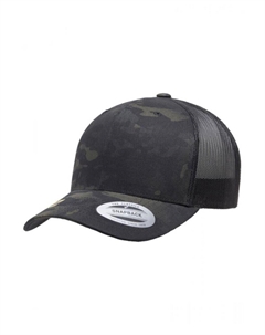 Кепка Retro Trucker Multicam, черный Flexfit