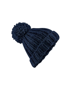 Объемная шапка ручной вязки, темно-синий Beechfield®