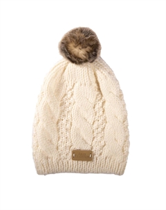 Вязаная шапка Tammy Aran, бежевый Aran traditions