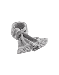 Классический вязаный зимний шарф, серый Beechfield®