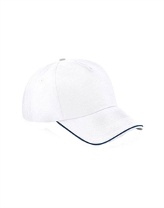 Аутентичная 5-панельная фуражка с окантовкой, белый Beechfield®