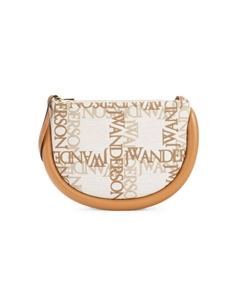 Сумка на плечо в форме полумесяца с монограммой Bumper, цвет Natural Jw anderson