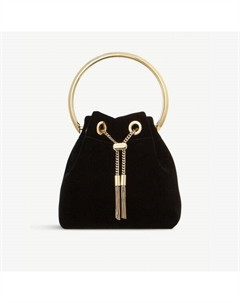 Бархатная сумка Bon Bon с верхней ручкой, черный Jimmy choo