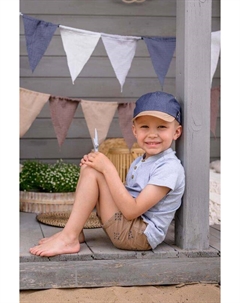 Детская шапка из хлопка, бежевый Jamiks