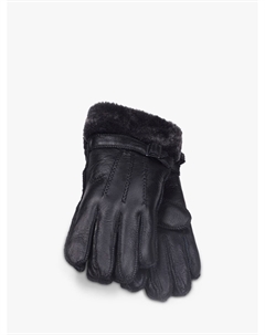 Кожаные перчатки на подкладке из овчины, черный Hotsquash