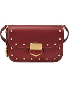 Маленькая сумка через плечо Lennox с клапаном, цвет Scarlet Fossil