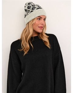 Шапка Maiken с анималистическим принтом, черно-белый Kaffe