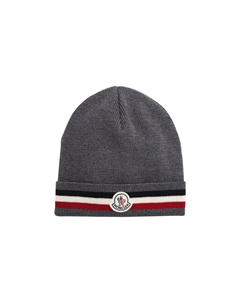 Полосатая шляпа с логотипом Серый Moncler