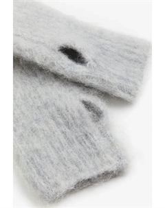 Перчатки без пальцев из смеси альпаки, серый H&m