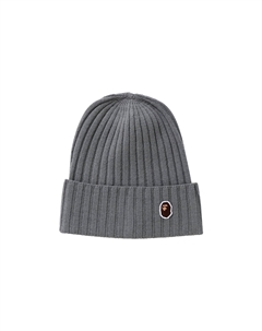 BAPE Одноточечная вязаная шапка Ape Head, цвет Серый A bathing ape®