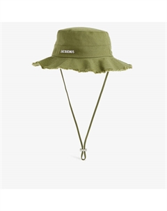 Хлопковая панама le bob artichaut с бляшкой-логотипом, хаки Jacquemus