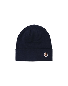 BAPE Одноточечная вязаная шапка Ape Head, темно-синяя A bathing ape®