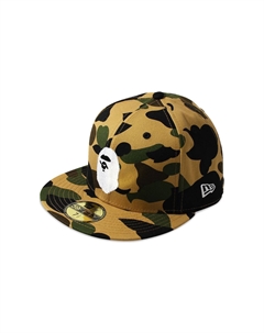 BAPE New Era 59 Fifty 1st Camo Ape Head Кепка Желтая A bathing ape®