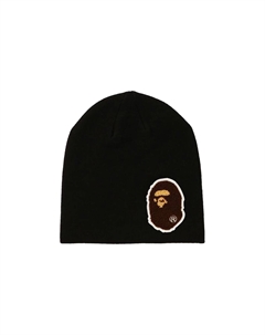 Вязаная шапка BAPE Big Ape Head, черная A bathing ape®