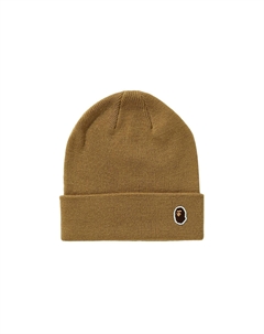 BAPE Одноточечная вязаная шапка Ape Head, цвет Бежевый A bathing ape®