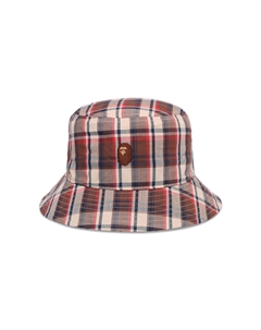 Панама в клетку BAPE Mini в клетку, красная A bathing ape®