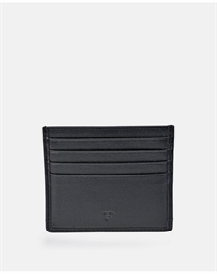 Визитница из черной кожи с гравировкой логотипа, черный Emidio tucci