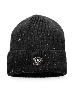 Мужская черная фирменная вязаная шапка Pittsburgh Penguins Authentic Pro Rink Pinnacle с манжетами Fanatics