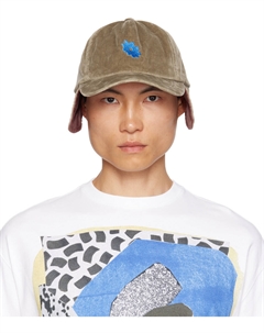 Серо-коричневая шапка-ушанка Paul smith