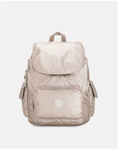 Золотой рюкзак City Pack S на молнии среднего размера, золотой Kipling