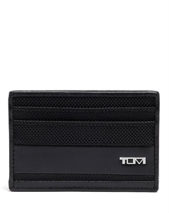 Узкая мужская визитница черного цвета, черный Tumi