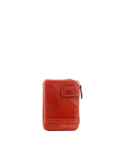 Мужская визитница с портмоне из мытой кожи цвета кожи, светло-коричневый Stamp