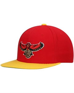Мужская двухцветная кепка Snapback 2.0 Red/Yellow Atlanta Hawks Hardwood Classics Team Mitchell and ness