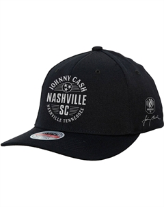 Мужская регулируемая шляпа Black Nashville SC x Johnny Cash Mitchell and ness