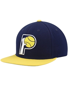 Мужская двухцветная кепка Snapback 2.0 темно-синего/золотого цвета Indiana Pacers Hardwood Classics Team Mitchell and ness
