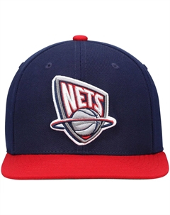 Мужская двухцветная кепка Snapback 2.0 темно-синего/красного цвета New Jersey Nets Hardwood Classics Team Mitchell and ness