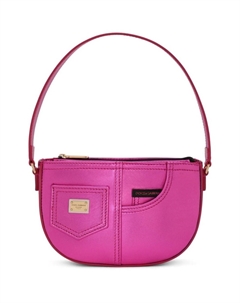 Лакированная сумка на плечо с логотипом, розовый Dolce&gabbana