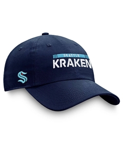Мужская регулируемая шапка Deep Sea Blue Seattle Kraken Authentic Pro Rink Fanatics
