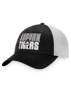 Мужская черно-белая кепка Auburn Tigers Stockpile Trucker Snapback Top of the world