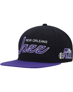Мужская кепка Snapback Black Utah Jazz Hardwood Classics MVP Team Script 2.0 Mitchell and ness