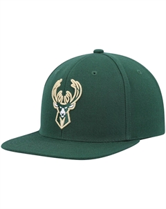 Мужская кепка Hunter Green Milwaukee Bucks Ground 2.0 Snapback Mitchell and ness