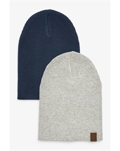 Две шапки-бини, синий Next