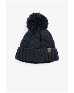 Вязаная шапка с помпоном, синий Next