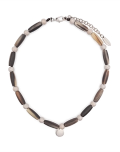 Ожерелье из бисера, серебряный Brunello cucinelli