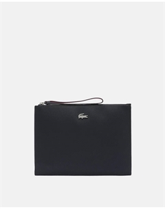 Черный клатч на молнии, тёмно-синий Lacoste