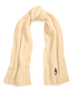 Шарф шерстяной, бежевый Polo ralph lauren