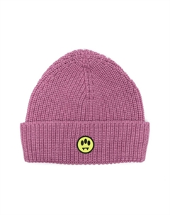Шапка бини с нашивкой-логотипом, розовый Barrow