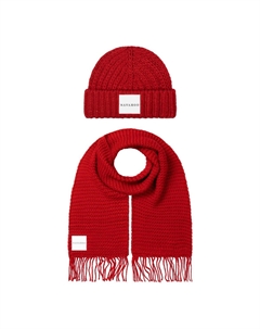 Вязаный шарф «Милая пара» 14, цвет Salsa Red Navahoo