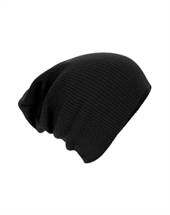 Зимняя шапка-бини с напуском, черный Beechfield®