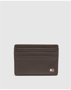Визитница из коричневой кожи, коричневый Tommy hilfiger