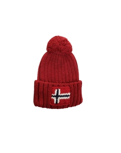 Шапка с помпоном, красный Napapijri