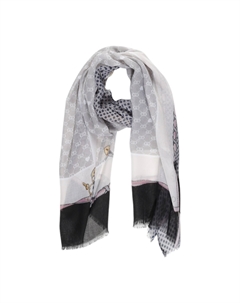 Шарф с рисунком, черный/серый Liu jo