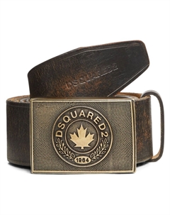 Ремень с пряжкой-логотипом, коричневый Dsquared2