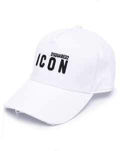 Бейсболка с вышивкой Icon, белый Dsquared2